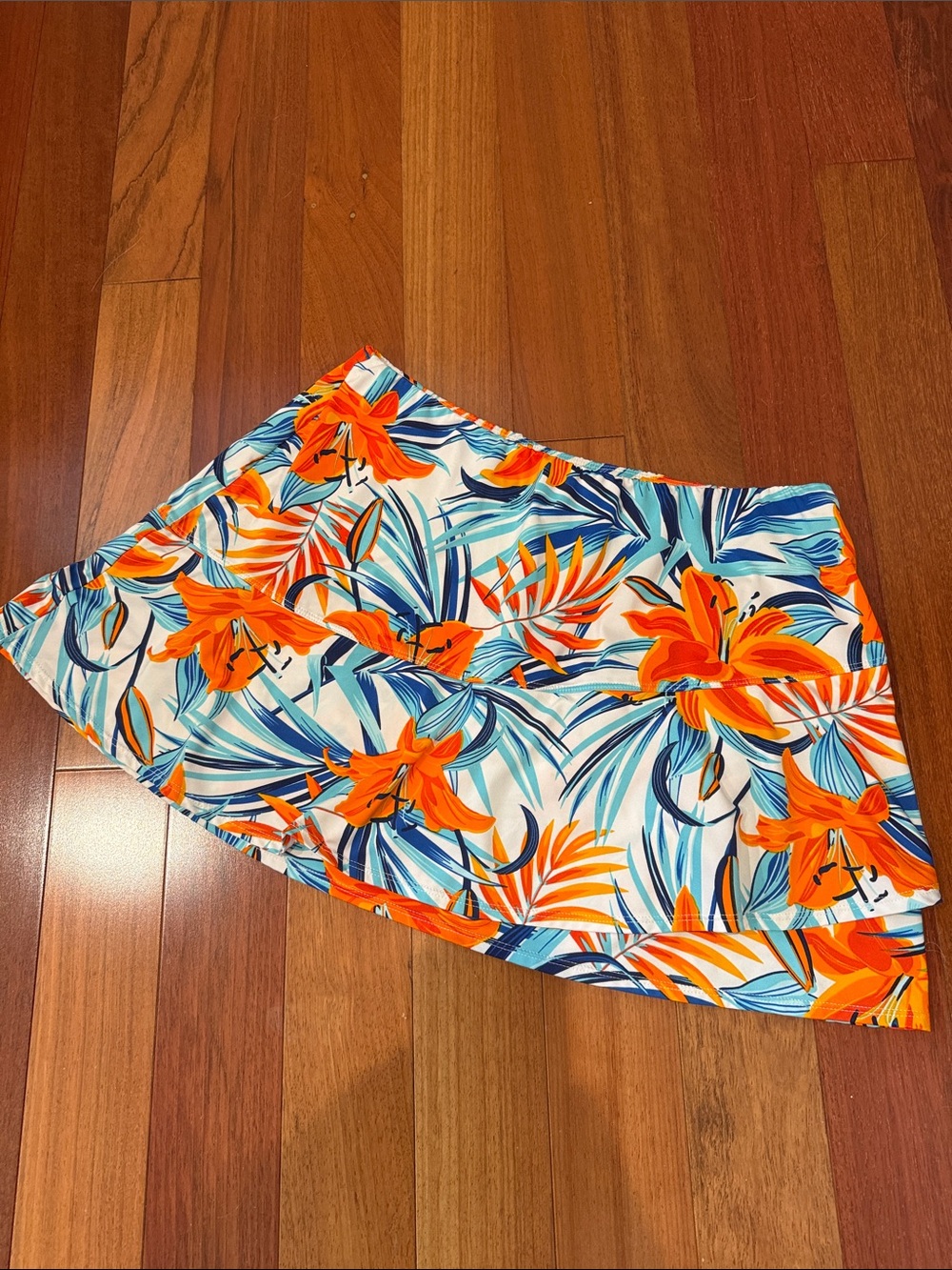 Tail Floral Tropical Print Skort in Orange, Blue, White